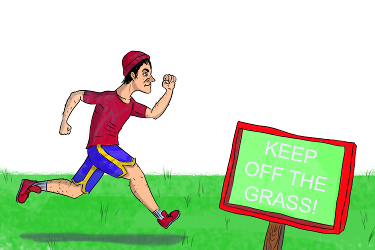 How to remember to spell Ignorance.  The ignoRANce of the man was clear as he RAN across the grass.